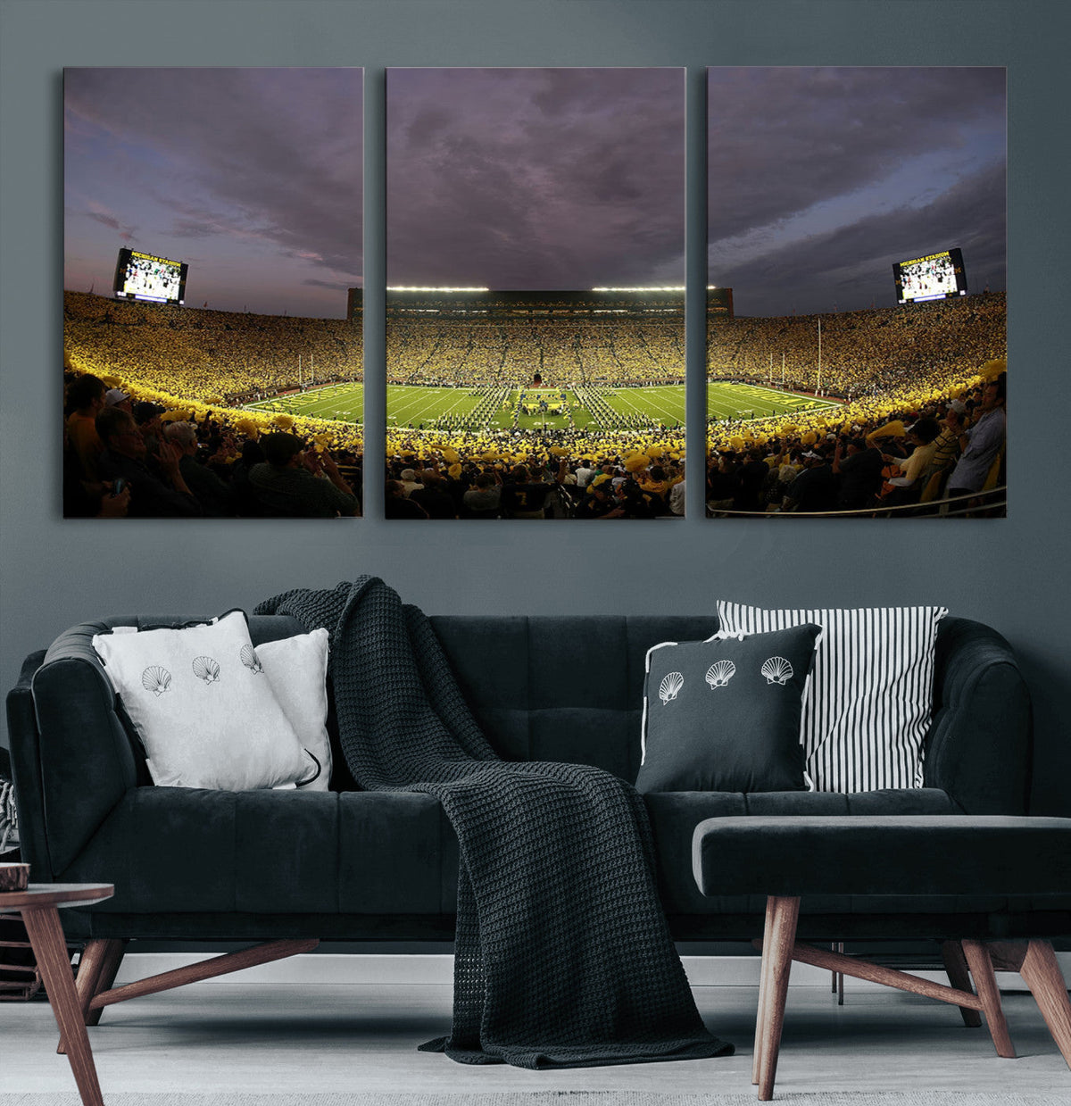 Michigan Wolverines Print - Michigan Stadium Wall Art Canvas