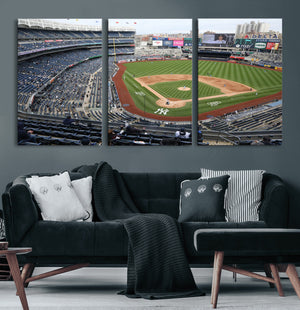 New York Yankees Baseball Team Print - Yankee Stadium Wall