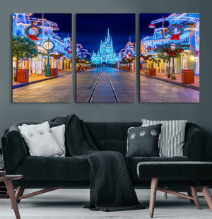 Disney Wall Art | Castle Large Wall Art Disney Magic Kingdom