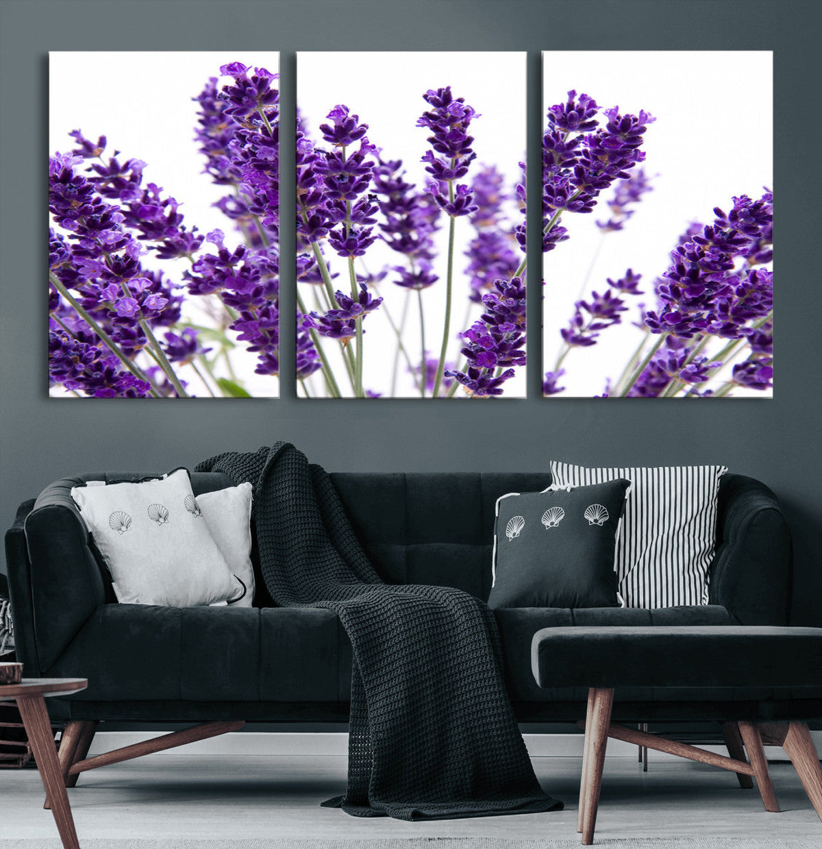 Lavender Flower Wall Art Canvas Print