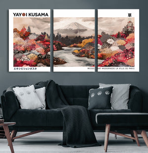 Yayoi Kusama Wall Art Canvas Print – Framed Large Abstract