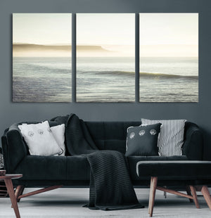 Coastal Cliffs Wall Art Canvas Print – Misty Ocean Seascape