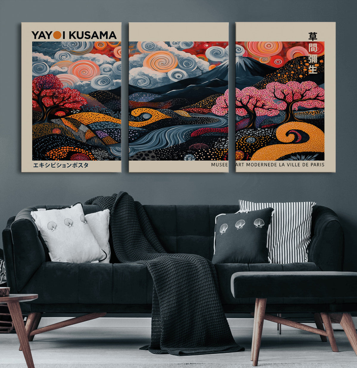 Modern Japanese Wall Art Canvas Print – Framed Contemporary