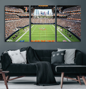 Chicago Bears Soldiers Field Wall Art Canvas Print – Framed