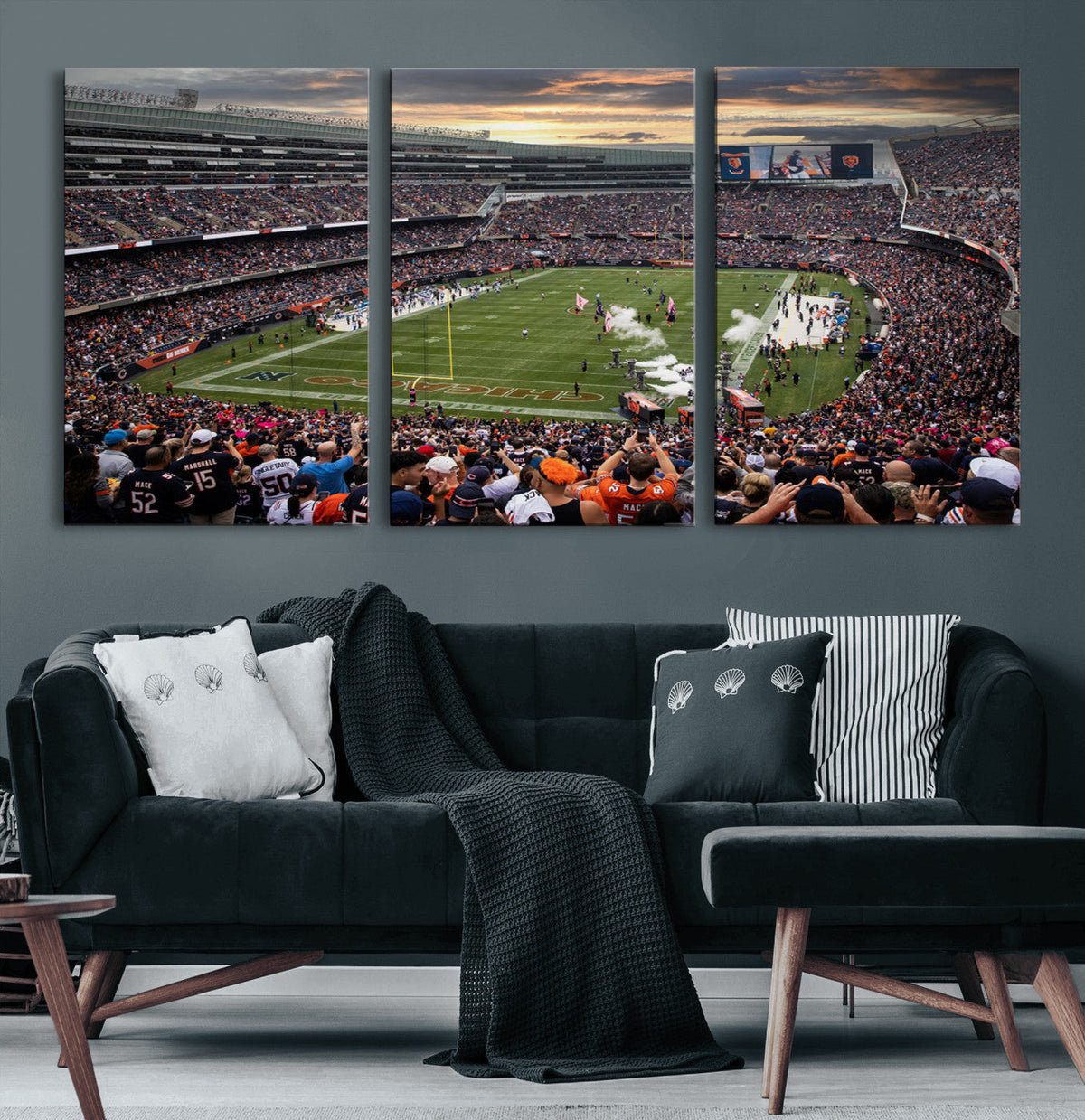Chicago Bears Soldiers Field Wall Art Canvas Print – Framed