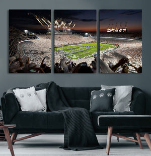 Penn State Stadium Wall Art – White Out Football Game Canvas