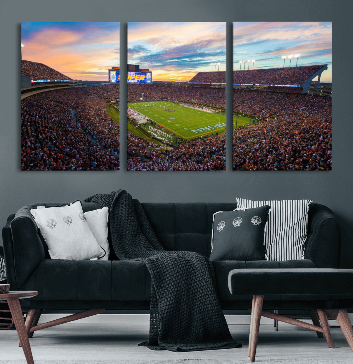 Jordan-Hare Stadium Wall Art Canvas Print, Football Stadium