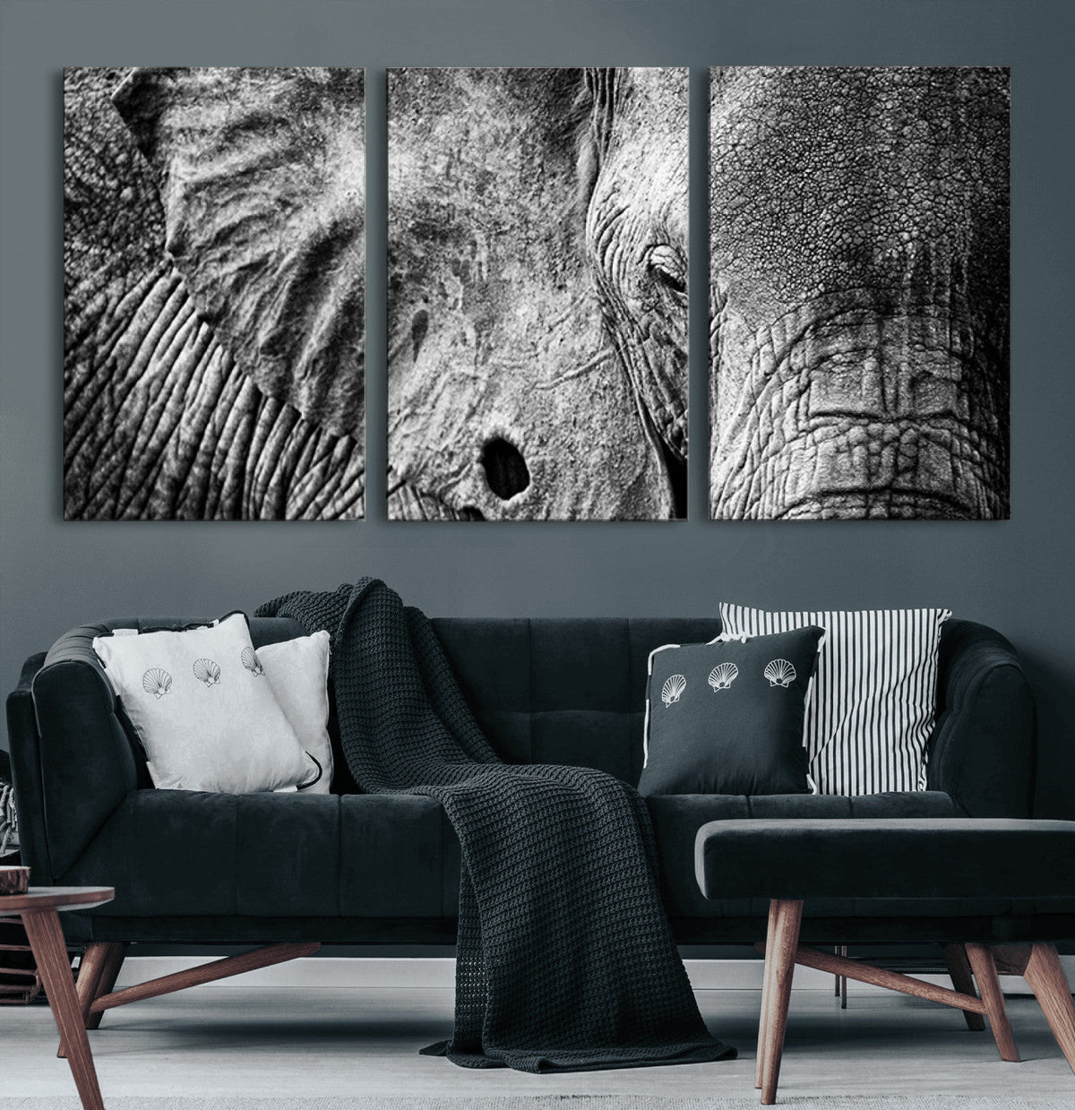 Wild Old Elephant Wall Art Canvas Print