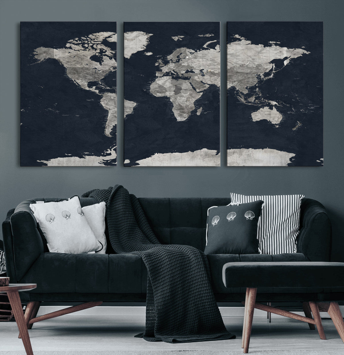 Colorful Watercolor World Map Canvas Print – Vibrant Framed