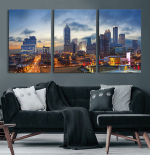 Atlanta Skyline Wall Art Canvas Print, Atlanta Downtown