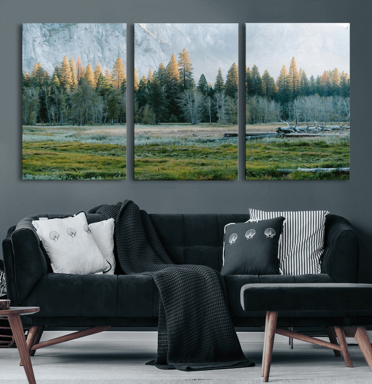 Forest Meadow Wall Art Canvas Print, Pine Tree Landscape