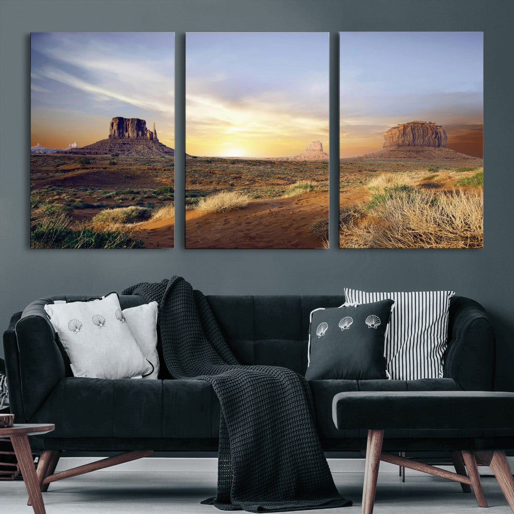 Monument Valley Desert Wall Art Canvas Print, Southwest