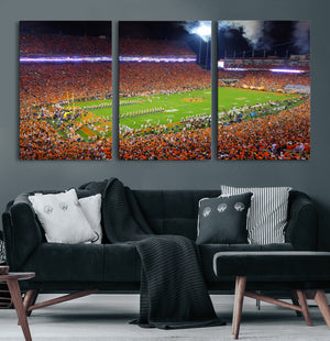 Clemson Football Stadium Wall Art Canvas Print, College