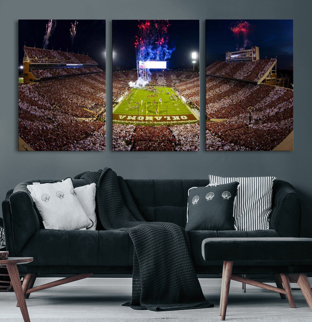 Oklahoma Memorial Stadium Wall Art Canvas Print – Oklahoma