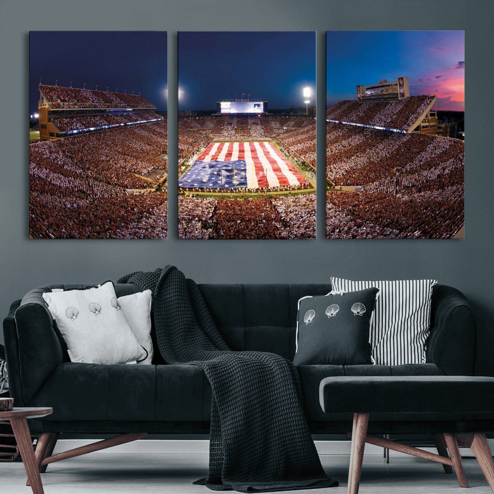 Oklahoma Memorial Stadium Wall Art Canvas Print – Oklahoma