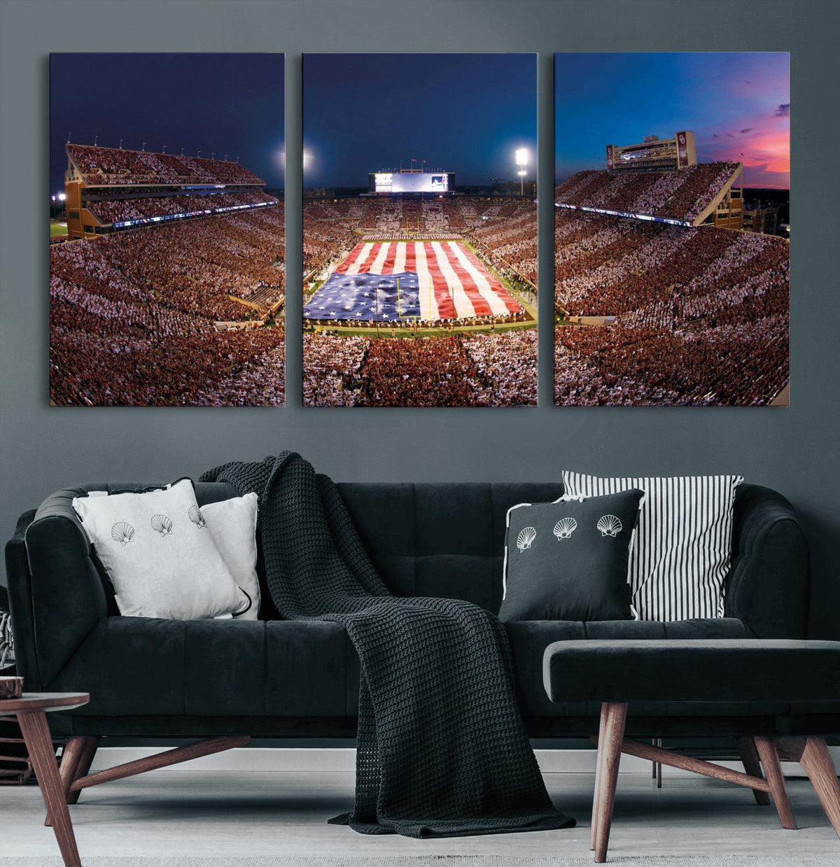 Oklahoma Memorial Stadium Wall Art Canvas Print – Oklahoma