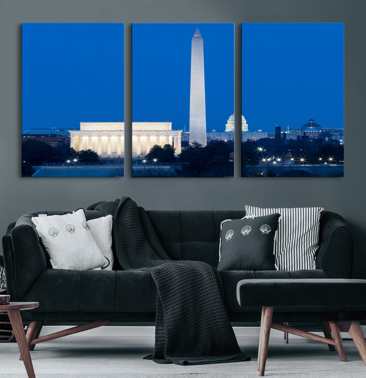 Washington DC Skyline Wall Art Canvas Print – Lincoln