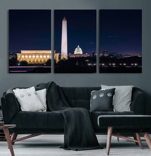 Washington White House Skyline Wall Art Canvas Print –
