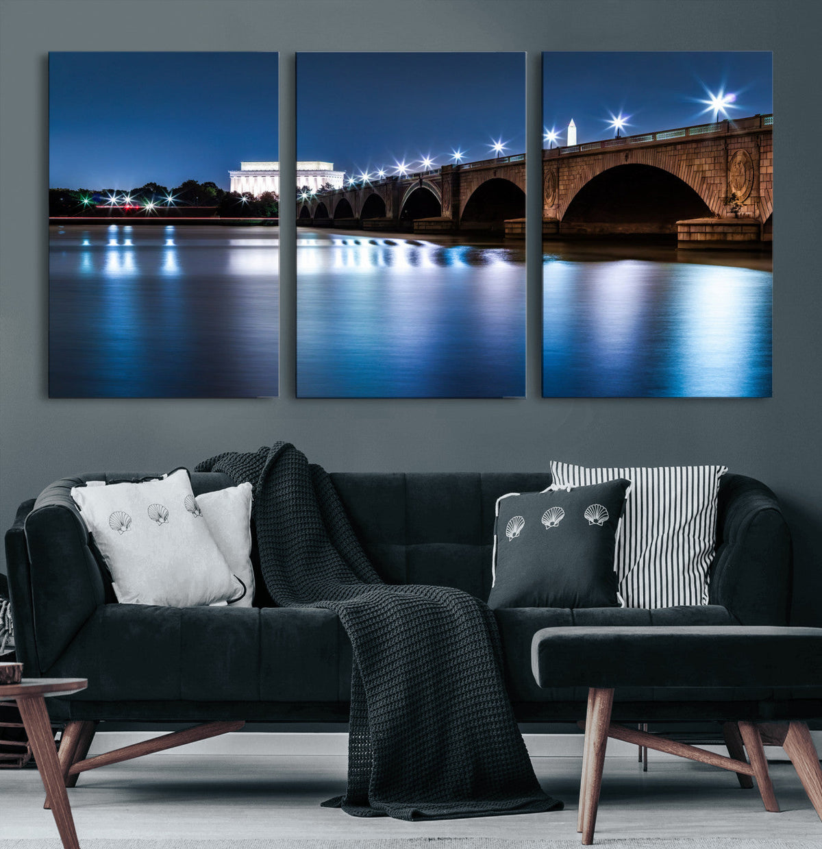 Washington DC Wall Art Canvas Print – Lincoln Memorial Night