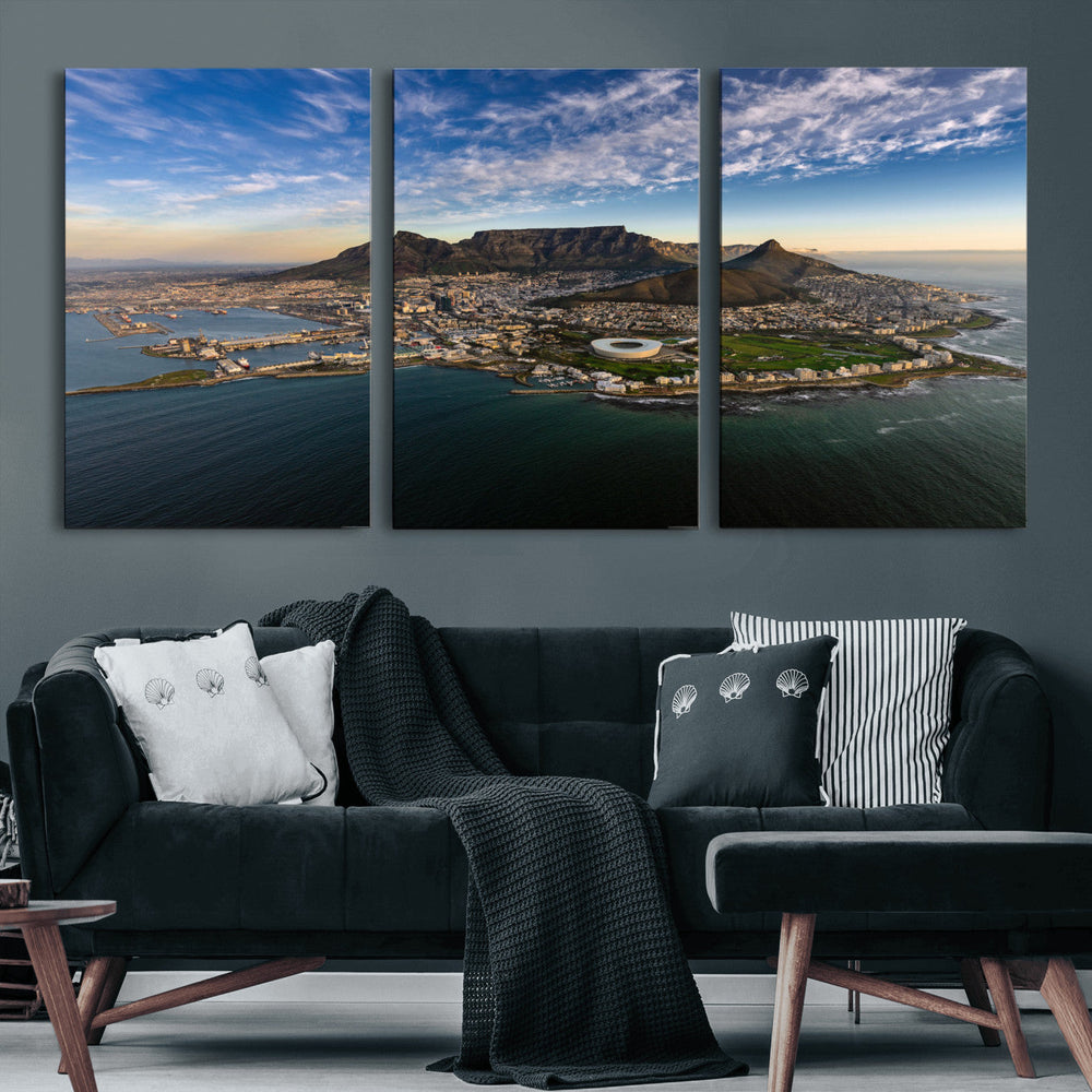 Cape Town Wall Art Canvas Print – Table Mountain Coastal