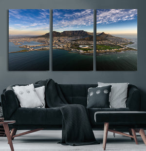Cape Town Wall Art Canvas Print – Table Mountain Coastal
