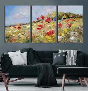 Abstract Mountain Landscape Wall Art Canvas Print – Textured