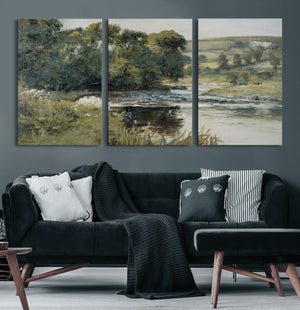Streamside by Edward Mitchell Bannister Wall Art Canvas