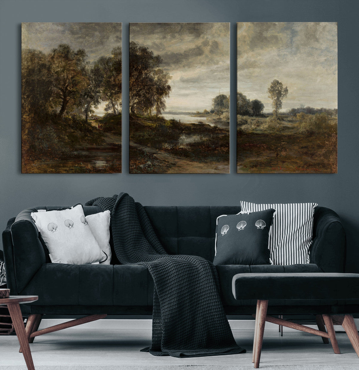 Adolf Dressler Landscape of the Oder River Wall Art Canvas