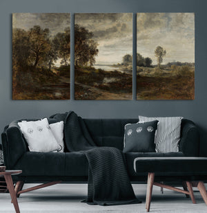 Adolf Dressler Landscape of the Oder River Wall Art Canvas