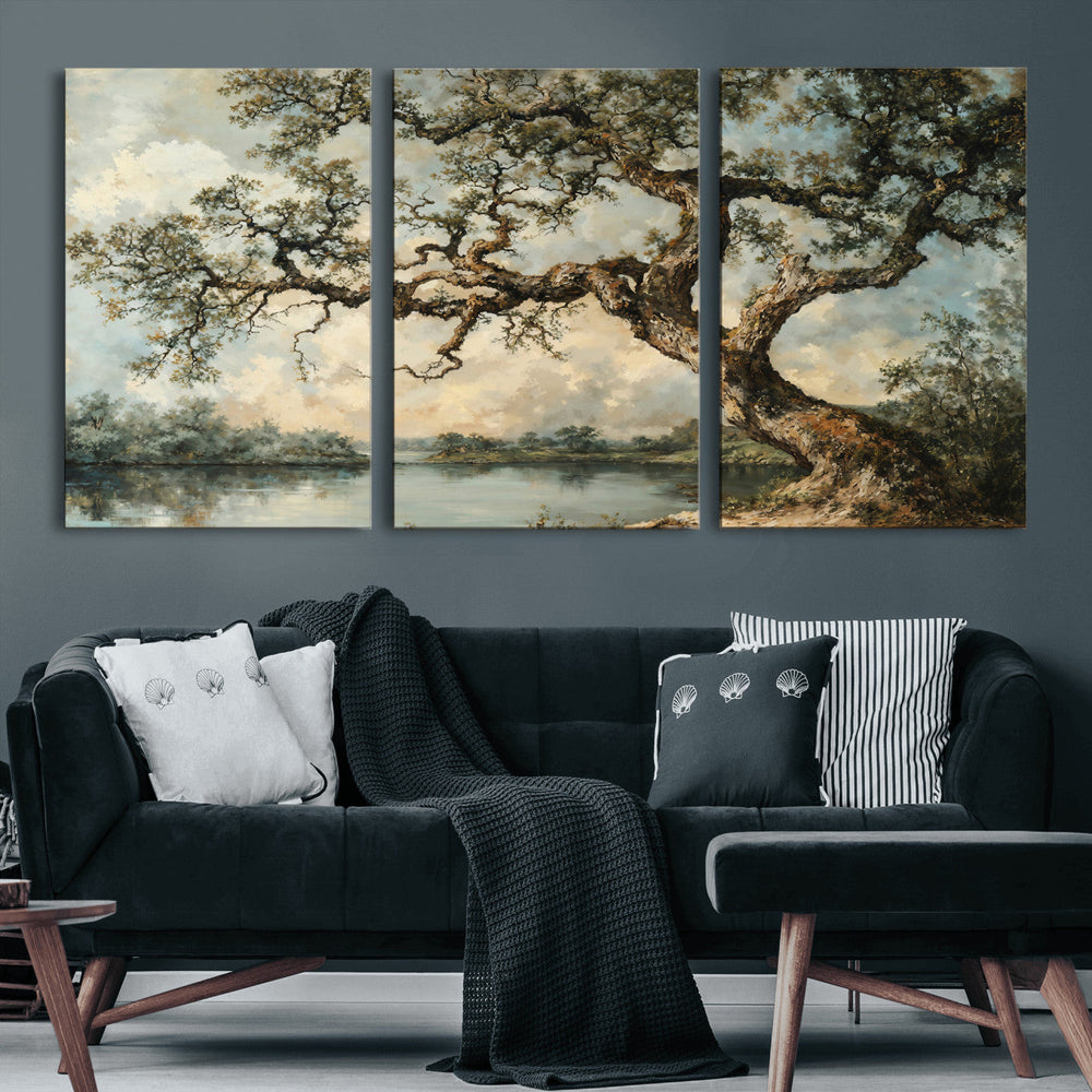 Old Oak Tree Canvas Wall Art, Turner Inspired Romantic