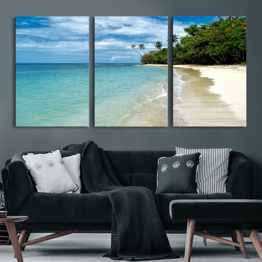 Puerto Rico Beach Paradise Wall Art – Tropical Coastal Print