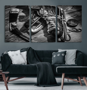 Old Pair of Mens Skates Wall Art Canvas, Men Skates Wall Art