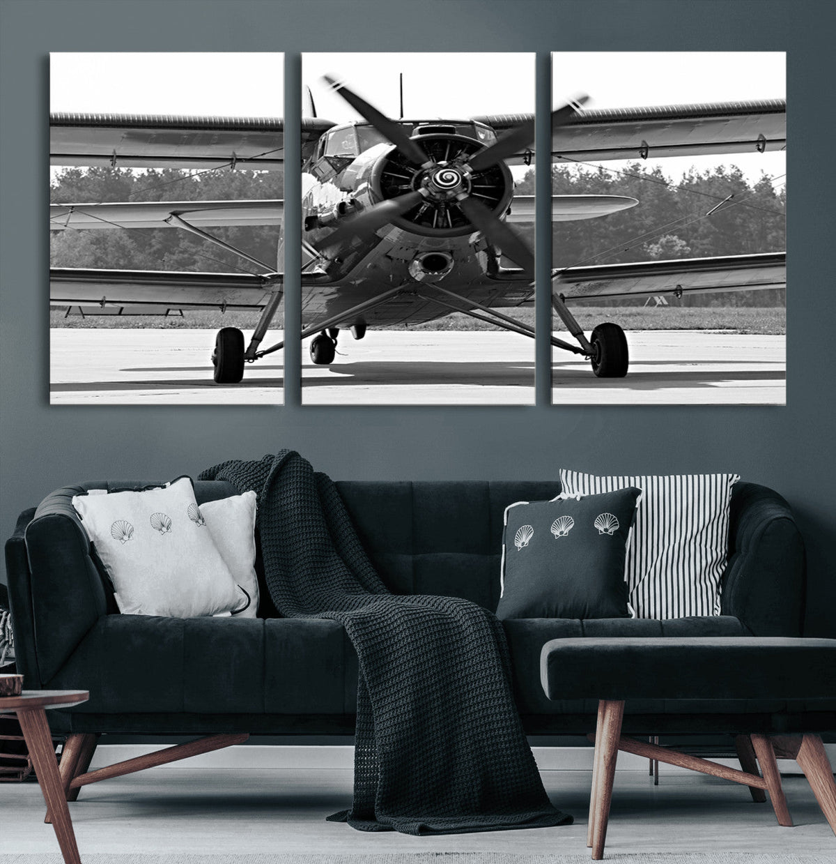 Wall Art Old War Plane Canvas Print