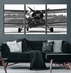 Wall Art Old War Plane Canvas Print