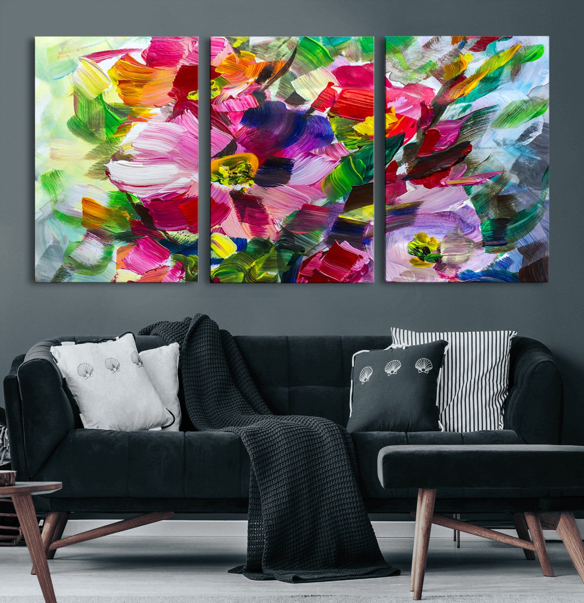 Oil Flower Abstract Canvas Print