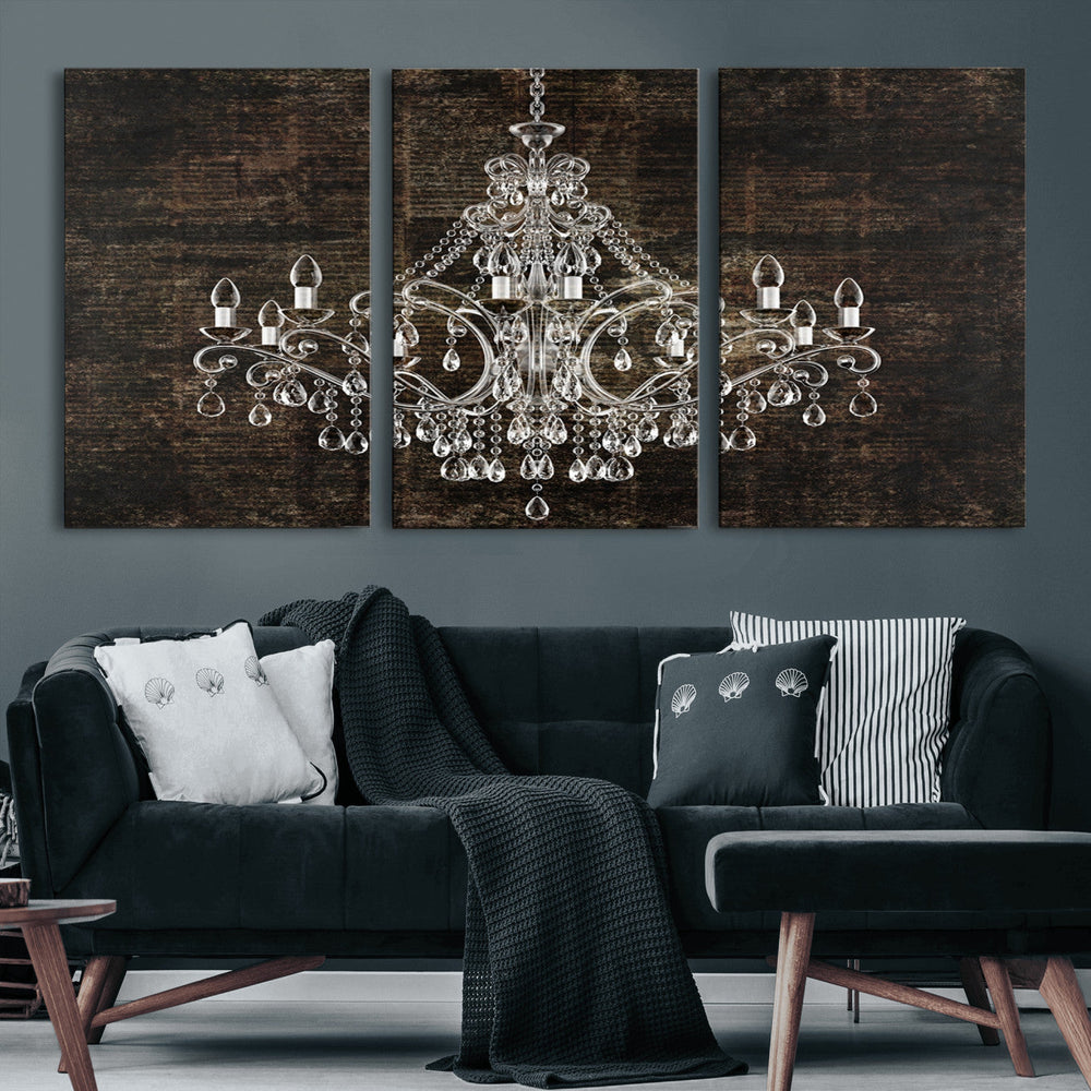Rustic Chandelier Canvas Print