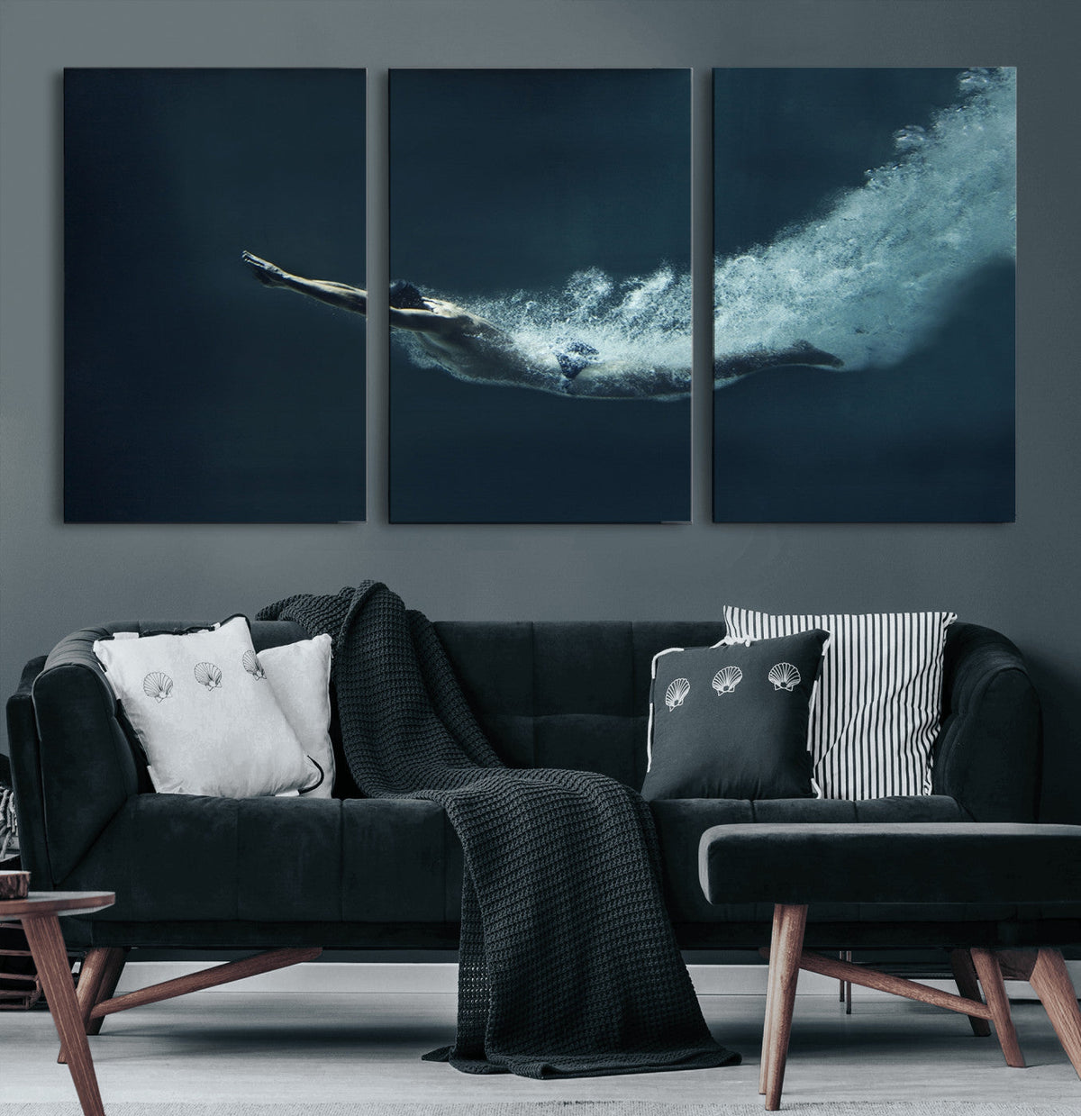 Swimmer Wall Art Canvas Print