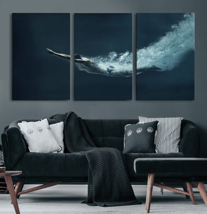 Swimmer Wall Art Canvas Print