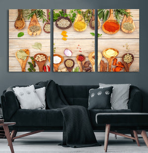 Kitchen Spice on the Table Wall Art, Kitchen Spice Wall Art