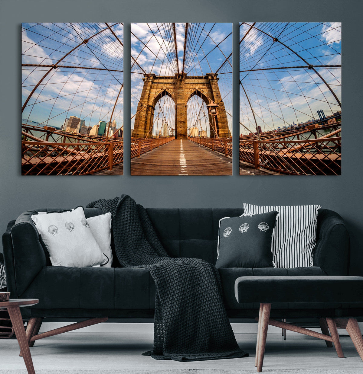 Brooklyn Bridge Manhattan Wall Art Canvas Print