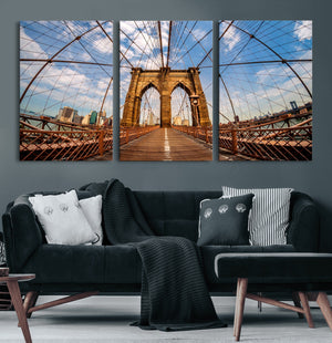 Brooklyn Bridge Manhattan Wall Art Canvas Print
