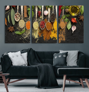 Kitchen Spice Wall Art Canvas Print