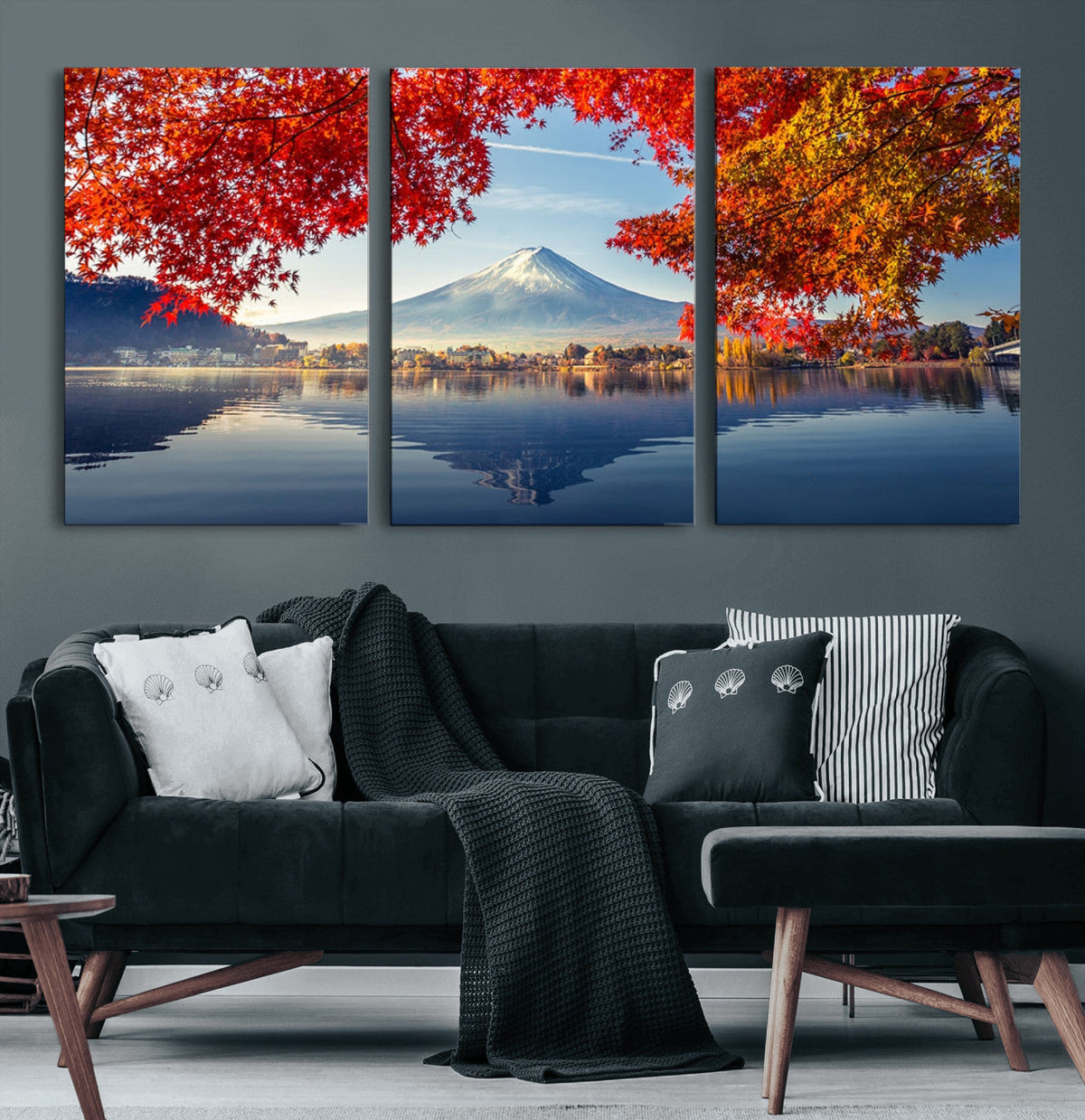 Mount Fuji Canvas Wall Art Japan Autumn Mountain Canvas