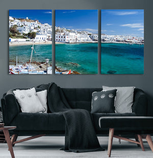 Santorini Wall Art Canvas Print