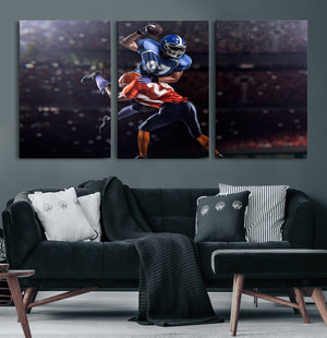 American Football Wall Art Canvas Print, Stadium Sport Wall