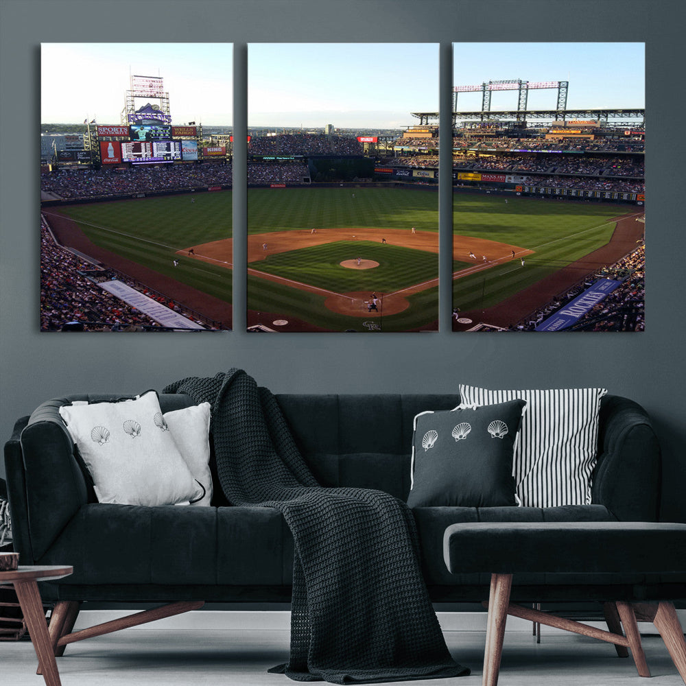 Colorado Rockies Coors Field Wall Art Canvas Print - MLB