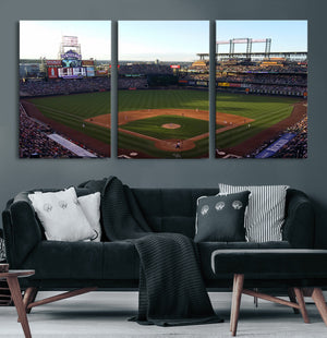 Colorado Rockies Coors Field Wall Art Canvas Print - MLB