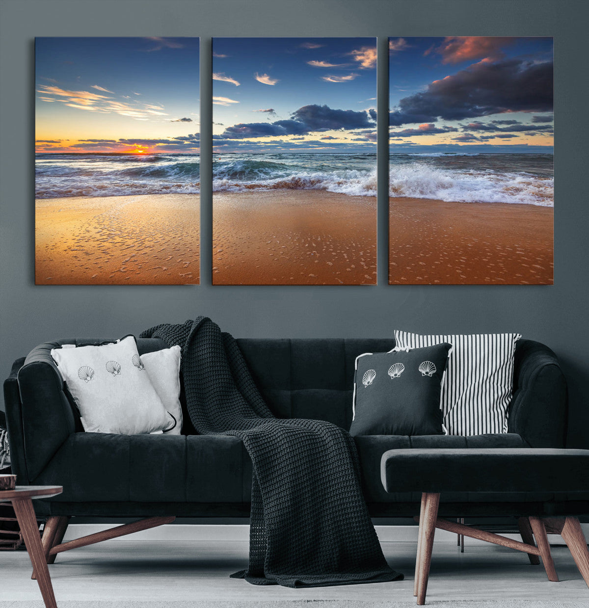Beach Canvas Wall Art - Coastal Seascape Print for Living