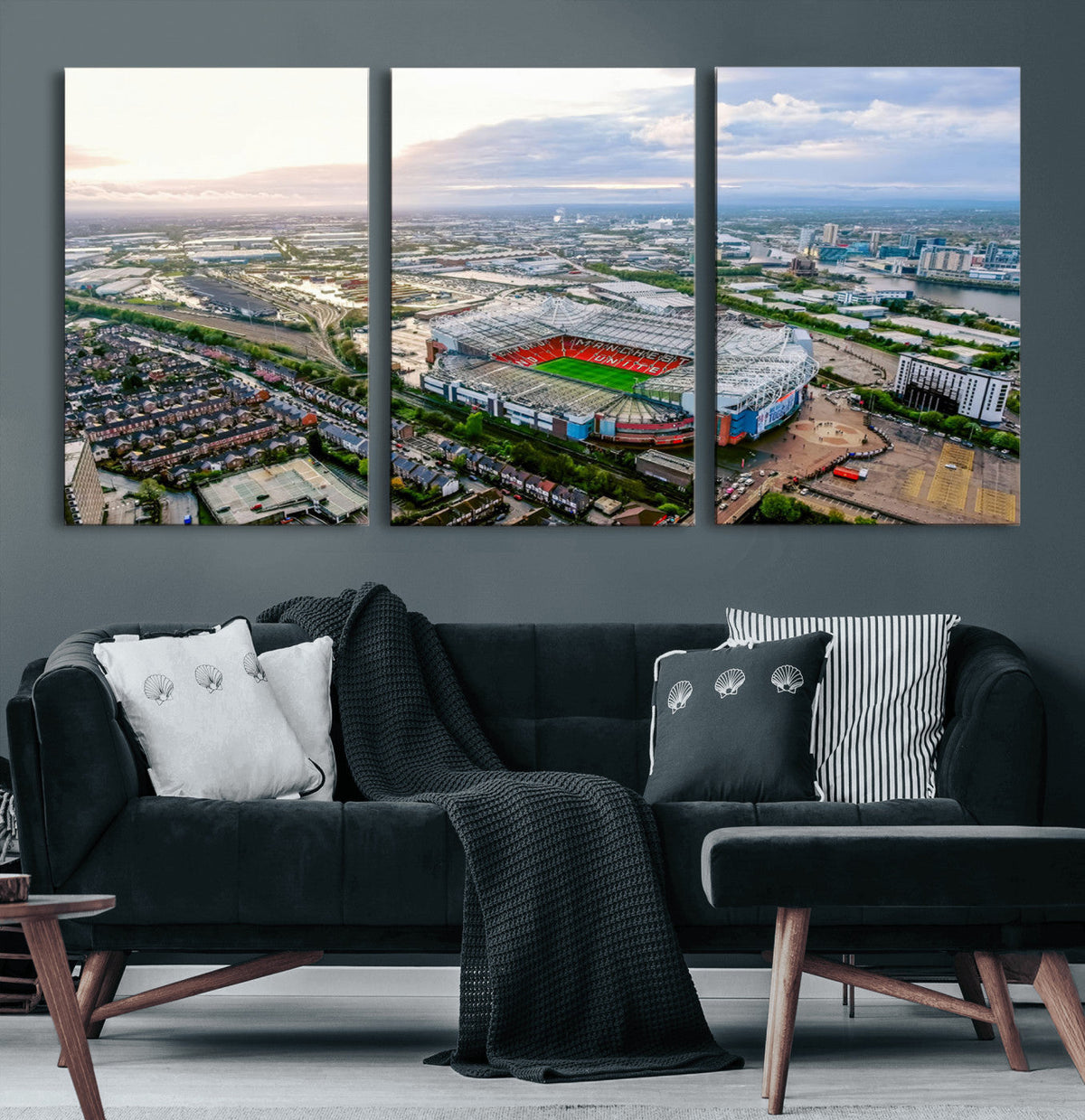 Old Trafford Manchester United Stadium Wall Art Canvas Print
