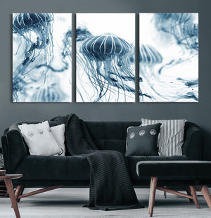 Abstract Jellyfish Canvas Print Wall Art